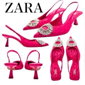 Zara jewels Elegant Pink Slingback Heels